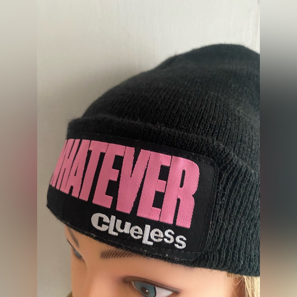 Whatever Clueless Iconic Phrase Knit Beanie Unisex Preppy Grunge Fashion NWOT